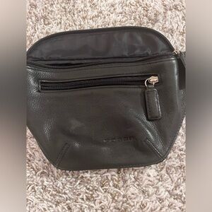 Fossil Belt Bag Black Leather OS Fanny Pack